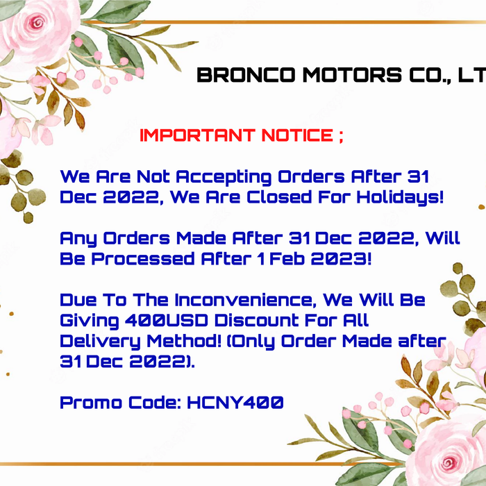 Notice For Closure Due To Chinese New Year 2023!